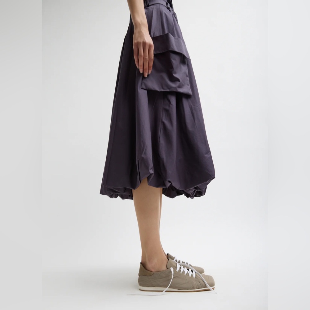 Tibi Deep Purple Full A-Line Skirt - Picture 3 of 11